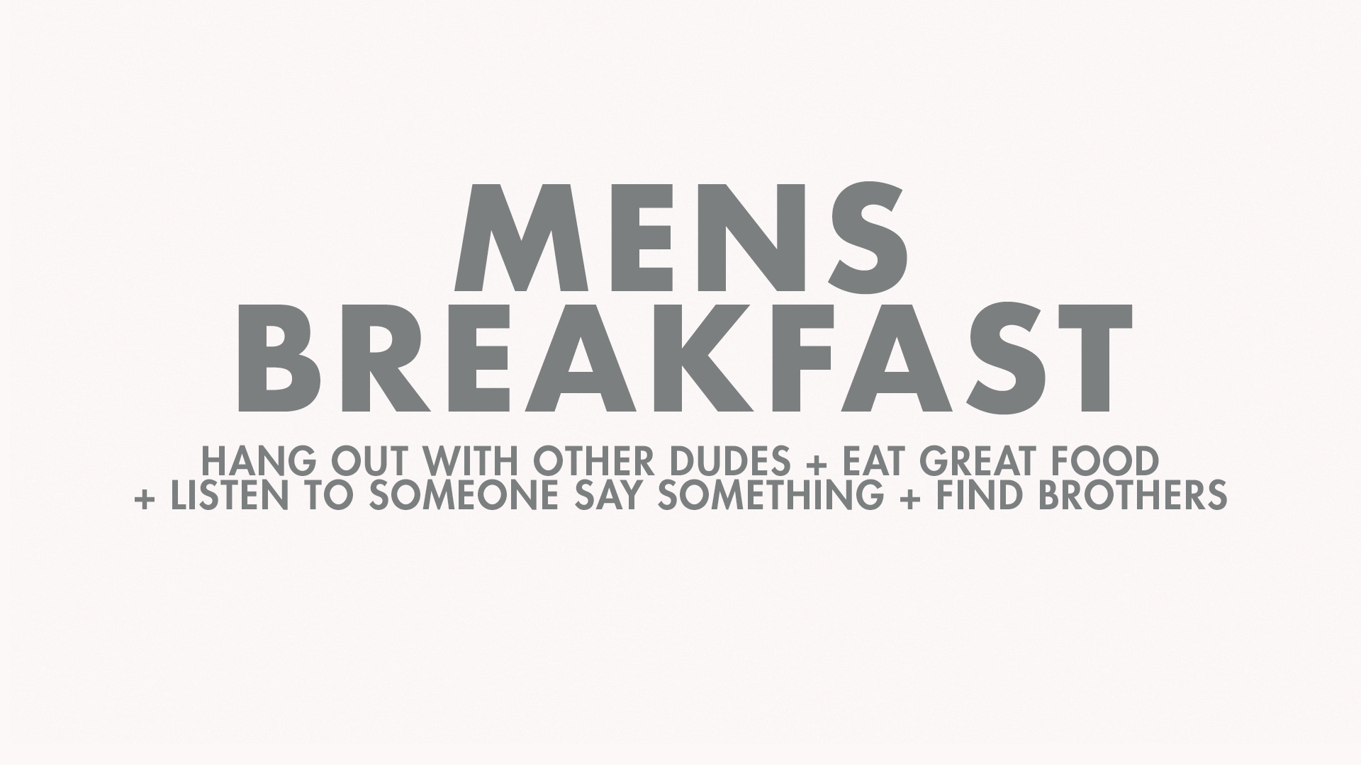 Mens Breakfast Event Graphic